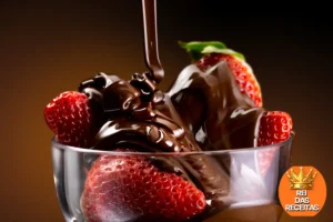Sobremesa de Morango com Chocolate